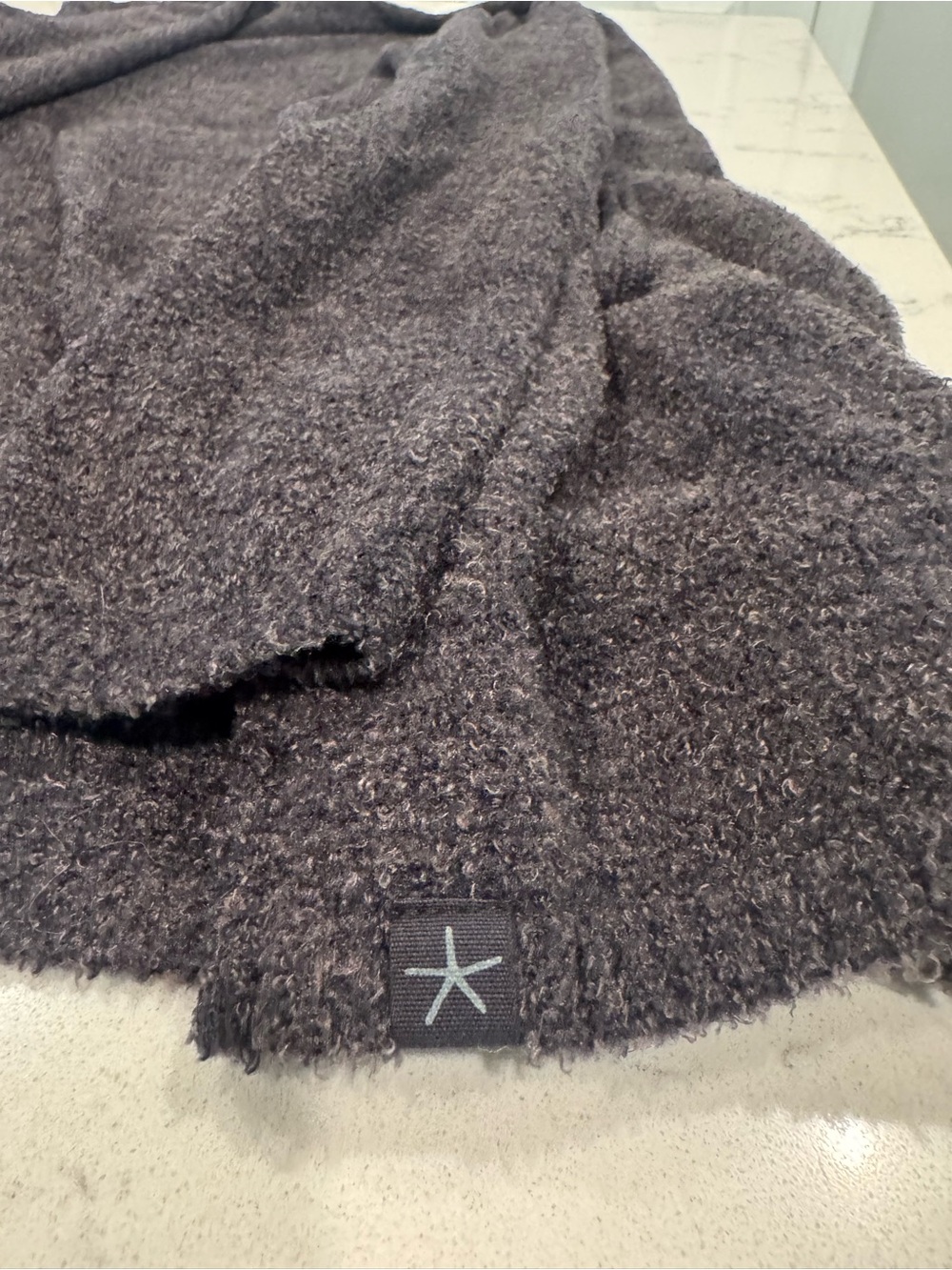 Barefoot Dreams CozyChic Lite Draped Open Front Cardigan Charcoal S/M style 903 - Picture 4 of 6